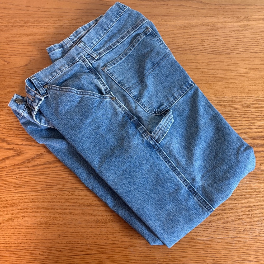 Wrangler Authentics Mens Blue Carpenter Jeans 33x32 ZM400AS Utility Denim